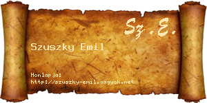 Szuszky Emil névjegykártya