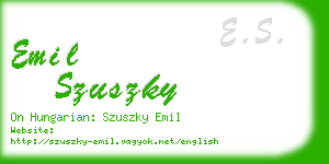 emil szuszky business card